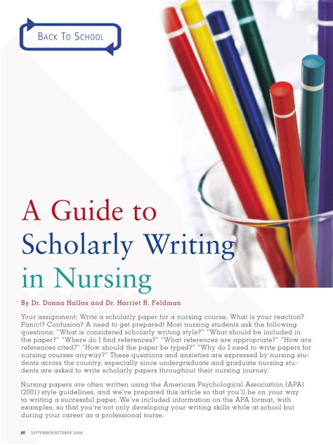 guide  scholarly writing  nursing