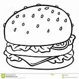 Burger Drawing Hamburger Cheeseburger Vector Illustration Cartoon Draw Getdrawings Hand Drawings Shutterstock sketch template