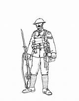 Soldat Guerre Mondiale Soldats Gratuit Coloriages Afficher Réelle Cliquez sketch template