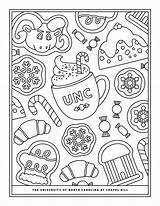 Coloring Holiday Unc Pages Holidays Happy Treats Pattern sketch template