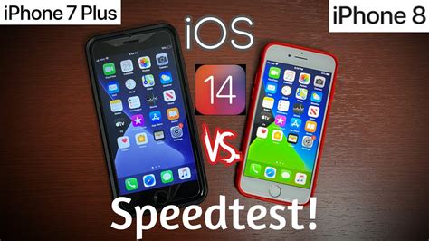 Ios 14 Beta 1 Speedtest Iphone 7 Plus Vs Iphone 8 Youtube