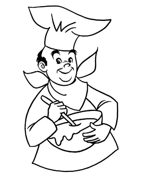 chef cook colouring pages coloring home