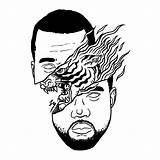Kanye Weeknd Dope Wiz Khalifa Rocky Ae sketch template