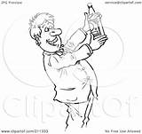 Bottle Coloring Holding Businessman Wine Liquor Clipart Outline Illustration Royalty Pages Bannykh Alex Rf Drawing Getdrawings 2021 Getcolorings sketch template