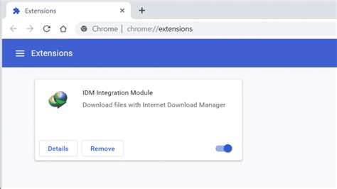 install idm integration module extension  google chrome