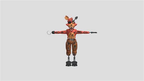 Stylized Withered Foxy Secnerix Download Free 3d Model By