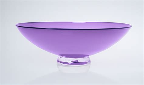 opaque violet bowl  lapis lip  nicholas kekic art glass bowl