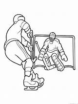 Ijshockey Spelers Kleurplaat sketch template