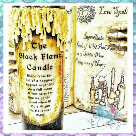 black flame candle spell printable