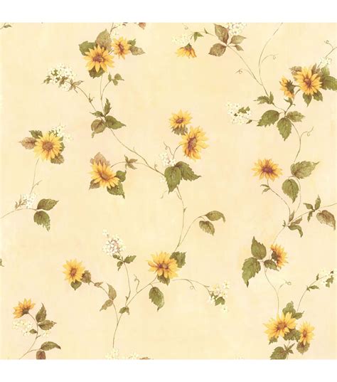 yellow floral wallpaper vintage beautiful nature wallpaper