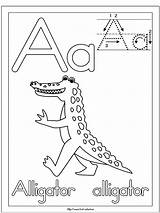 Letter Alligator Coloring Alligators Color Crafts Pages Week Preschool Worksheets Activities Visit School sketch template