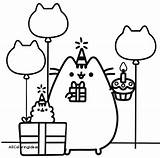 Pusheen Coloring Pages Simple Print Halloween Birthday Printable Linear Happy Color Getcolorings Yummy Iceream Getdrawings Clipartmag Colorings Related Posts Pic sketch template