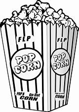 Popcorn Movie Clipart Theater Clipartmag sketch template