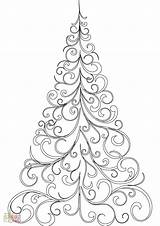 Christmas Tree Coloring Drawing Paintingvalley sketch template