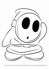 Mario Shy Guy Coloring Pages Drawing Super Draw Easy Cartoon Template Step Getdrawings Games Sketch sketch template
