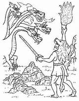 Mythology Myth Gods Athena Hydra Getdrawings Getcolorings Goddesses Mythologie Designlooter Grecque Lernean Fighting πίνακα επιλογή από άρθρο Colorkiddo sketch template