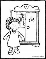 Puppe Wardrobe Kleiderschrank Kinderbilder Dresser sketch template