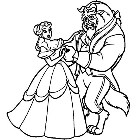beauty  beast dance coloring page coloring pages