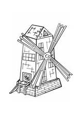Mill Coloring Pages Post Tower sketch template
