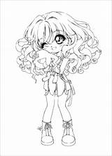 Chibi Pages Coloring Coloringbay Girl sketch template