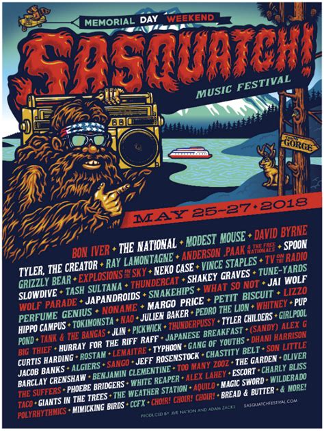 sasquatch music festival 2018 lineup announced