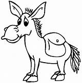 Donkey Desenho Asini Burros sketch template