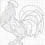 Rooster Printable Patterns Template Pattern Chicken Printablee Via Coloring sketch template