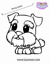 Squinkies Coloring Pages Cute Dog Print Printable Para Colorir Colouring Small Official Info Animals Páginas Desenhos Color Uploaded sketch template