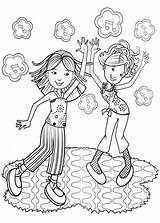 Coloring Pages Dancing Girl Girls Getdrawings sketch template
