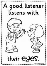 Clipart Good Listener Listening Downloads Sample Being Skills Know Classroom sketch template