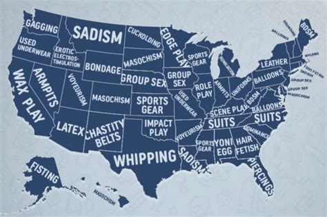 amazing fetish map of the us gives an insight on america s secret