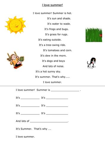 poem worksheets teaching resources
