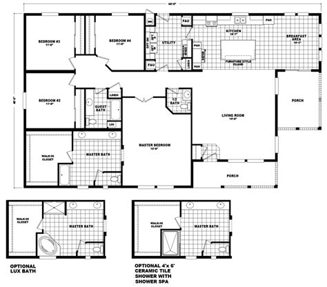 triple wide mobile homes floor plans viewfloorco