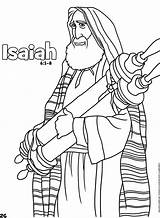 Isaiah Prophet Prophets Colouring Testament Major sketch template