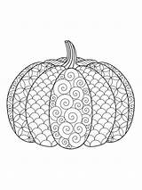 Coloring Pages Pumpkin Zentangle Adults Printable Adult Bright Teens Colors Favorite Color Choose sketch template