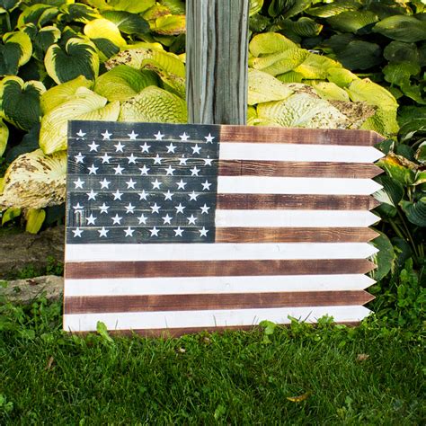 outdoor wooden american flag wall sign backyard expressions