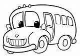 Autobus Autocar Colorier Moyens Moyen sketch template