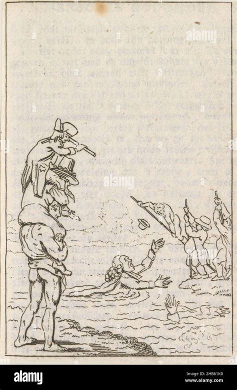 predicador en el agua cartoon de  predicador como  hombre ahogado en el agua en primer