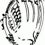 Pages Glove Baseball Coloring sketch template