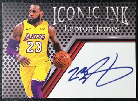 iconic ink lebron james facsimile autograph custom card etsy