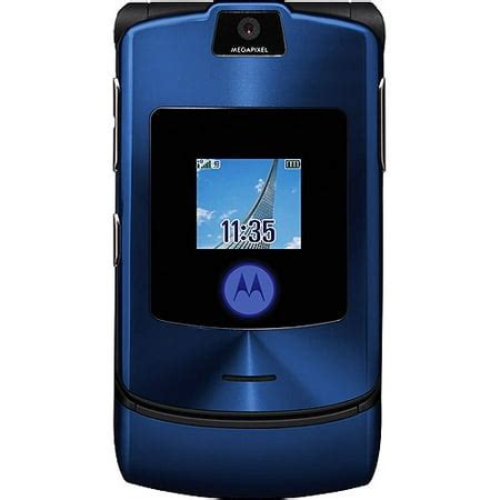 motorola motorazr   unlocked gsm cell phone blue walmartcom