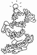 Rudolph Coloring sketch template