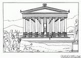 Colorare Artemide Disegni Tempio sketch template