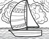 Coloring Sailboat Boat Sailing Summertime Color Adventure Pages Printable Getcolorings Print sketch template