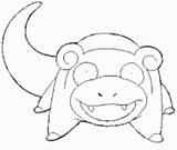Coloring Pokemon Slowpoke Slowbro Drawings Previous Gif sketch template