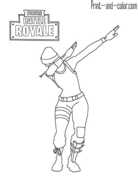 fortnite battle royale coloring page dab emotes raposas desenho