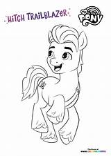 Pony Izzy Moonbow Hitch Zipp sketch template