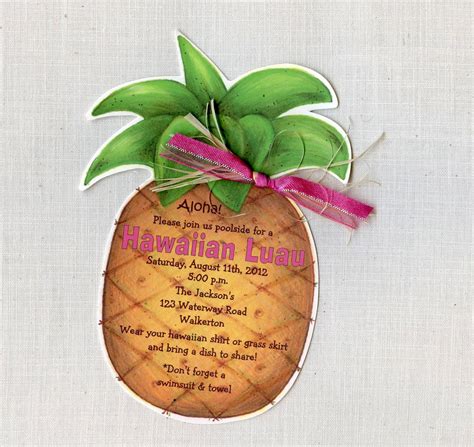 pineapple shaped invitation invitation design blog