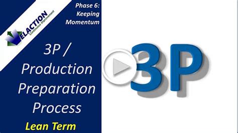 p production preparation process  intensive method improvement