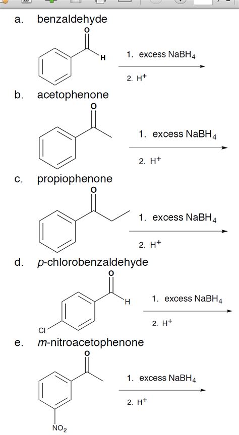 oneclass draw  product   reaction  nabh